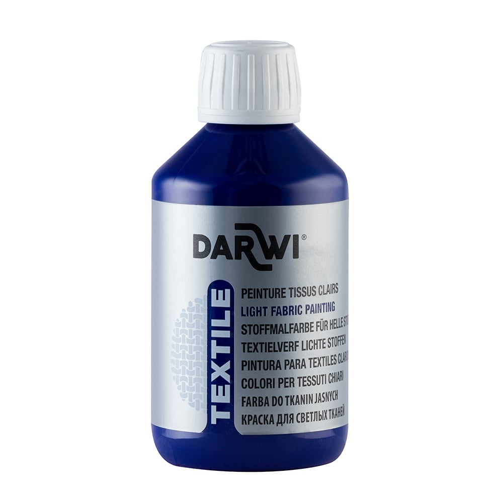 Darwi Tekstilmaling 250ml - Mørk Blå