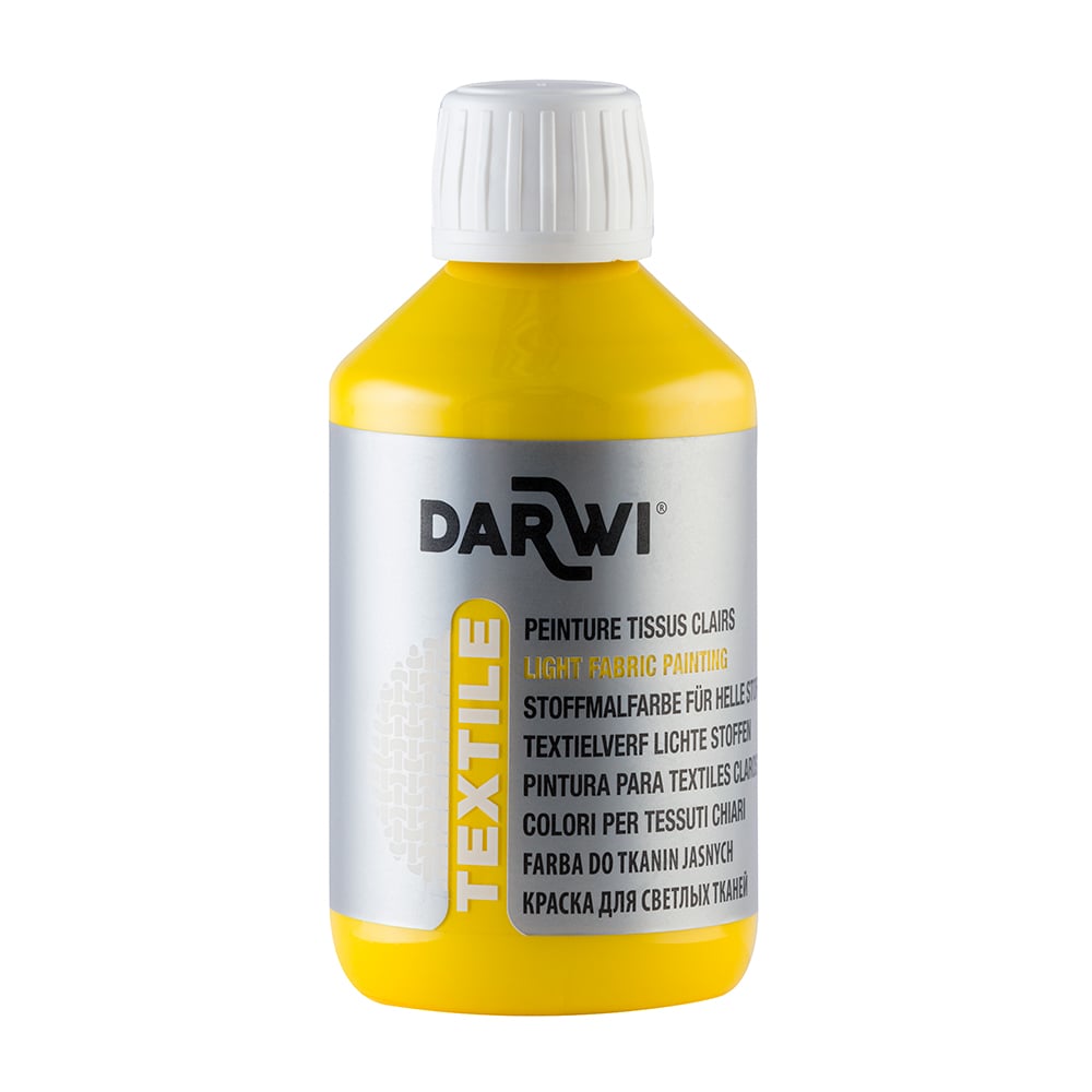 Darwi Tekstilmaling 250ml - Gullgul