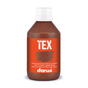 Darwi Tekstilmaling 250ml - Mørk Brun