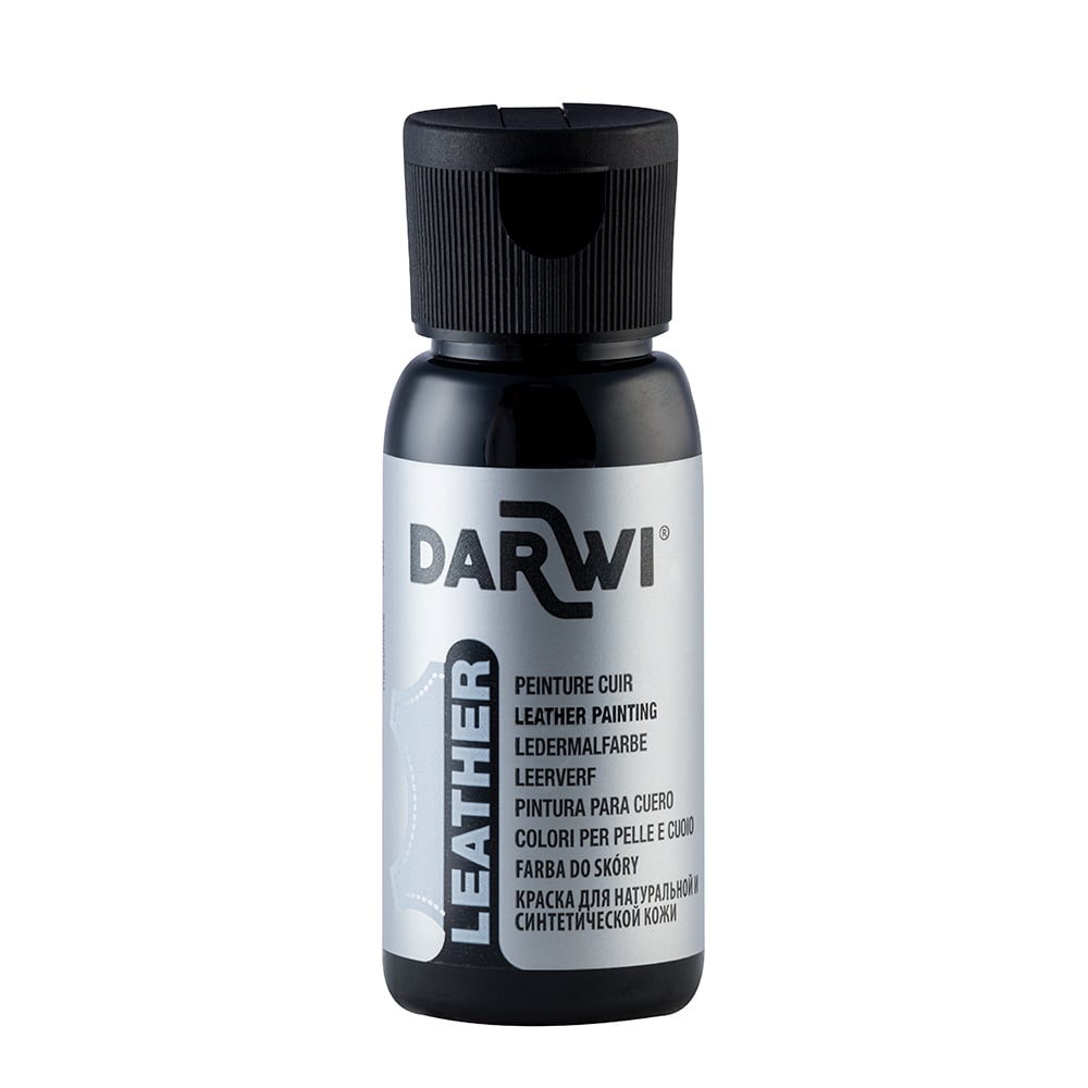 Darwi Leather Lærmaling - 50ml - 100 Black