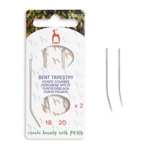 Pony Stoppenål med bøyd spiss str. 18/20 – 2 stk