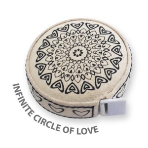 Pony Målebånd med stoffdesign 200cm - Black heard design