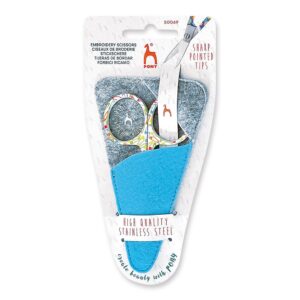 Pony Broderisaks i filtlomme - Rustfritt stål m/trykk