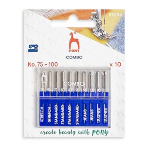 Pony Symaskinnåler 10stk - 75-100 - Kombopakke