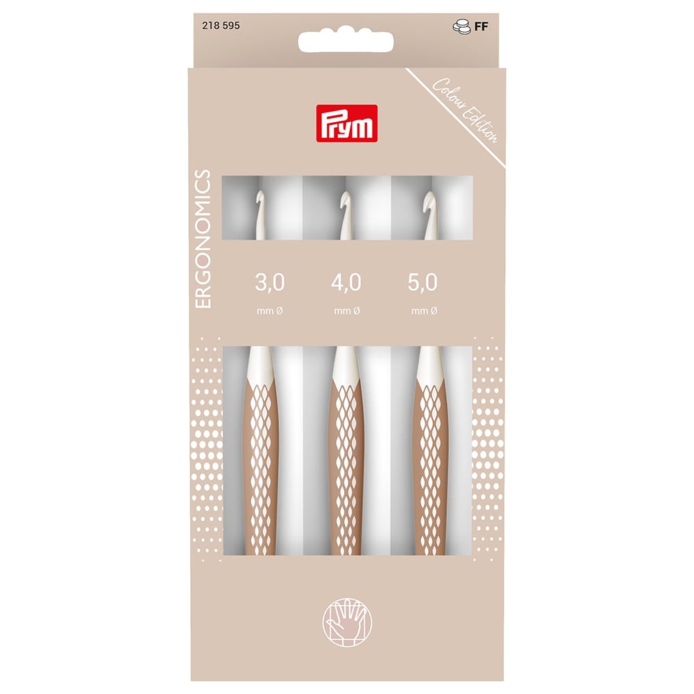 Prym Ergonomics Heklesett - 3mm, 4mm og 5mm