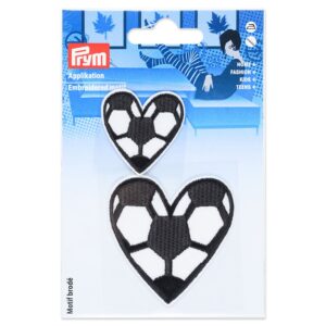 Prym Strykemerke/selvklebende 2stk - Football hjerte