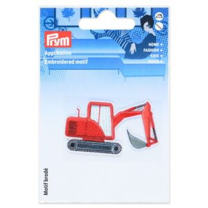 Prym Strykemerke/selvklebende - Gravemaskin rød