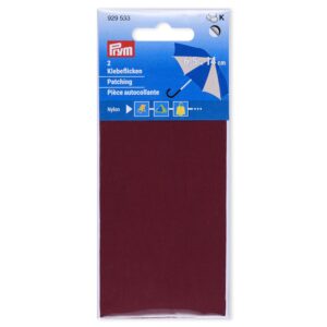Prym Reparasjonslapp Nylon selvklebende 6,5x14cm - Vinrød