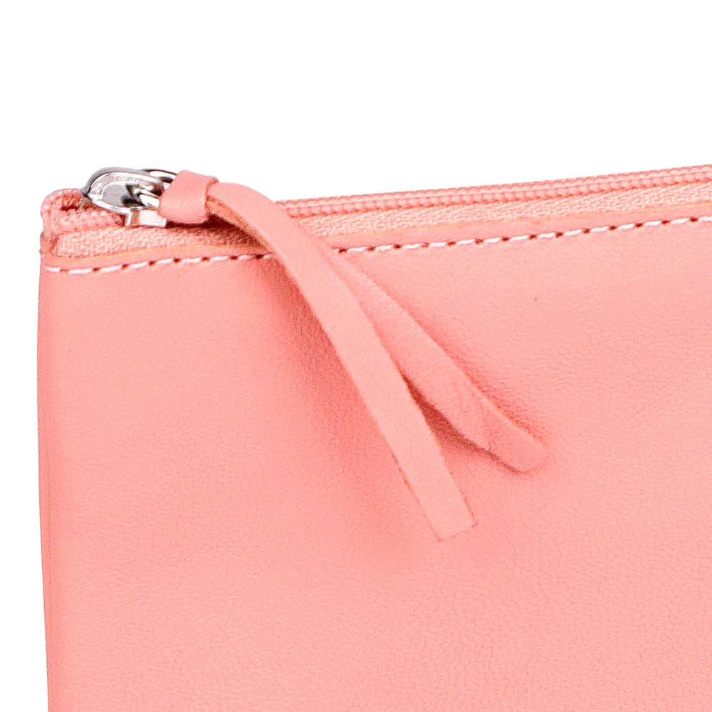 Clairefontaine - Pennal flatt i skinn - Koral - Bilde 2