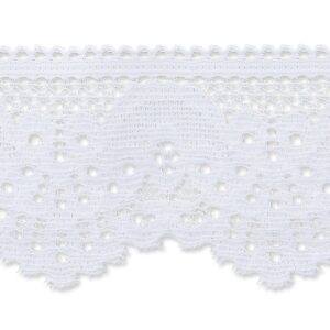 Elastisk blonde 5568  - 25m 42mm  - 12 Hvit