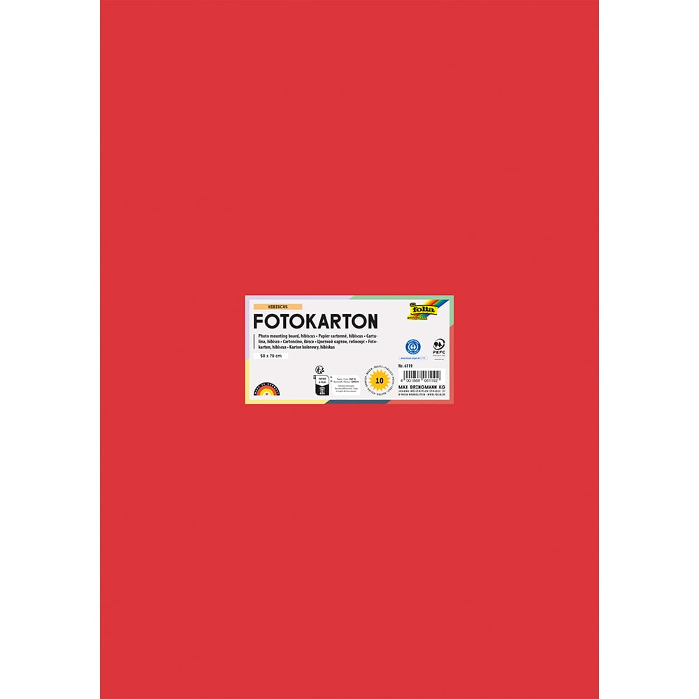 Folia Fotokartong 50x70 - 300g - 19 Hibuskusrød