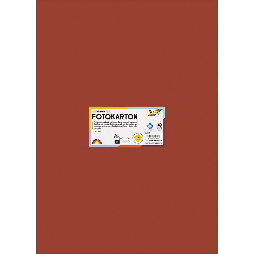 Folia Fotokartong 50x70 - 300g - 74 Rødbrun
