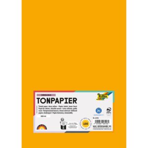 Folia Tegnepapir A4 - 130g 100ark - 16 Mørk gul