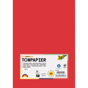 Folia Tegnepapir A4 - 130g 100ark - 19 Hibiskusrød