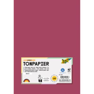 Folia Tegnepapir A4 - 130g 100ark - 27 Vinrød