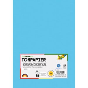 Folia Tegnepapir A4 - 130g 100ark - 30 Himmelblå