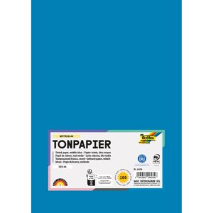 Folia Tegnepapir A4 - 130g 100ark - 34 Mellomblå