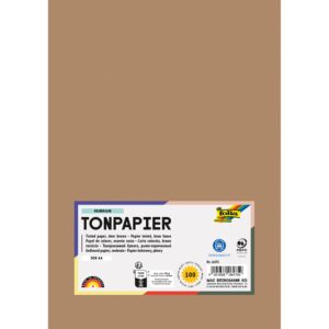 Folia Tegnepapir A4 - 130g 100ark - 75 Rådyrbrun