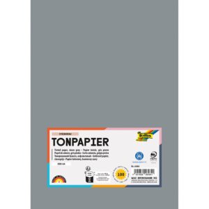 Folia Tegnepapir A4 - 130g 100ark - 84 Stengrå
