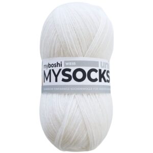 Myboshi Mysocks Uni Sokkegarn 100g - Hvit