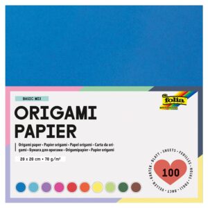 Folia Origamipapir 70g 20x20cm 100ark - Assorterte farger