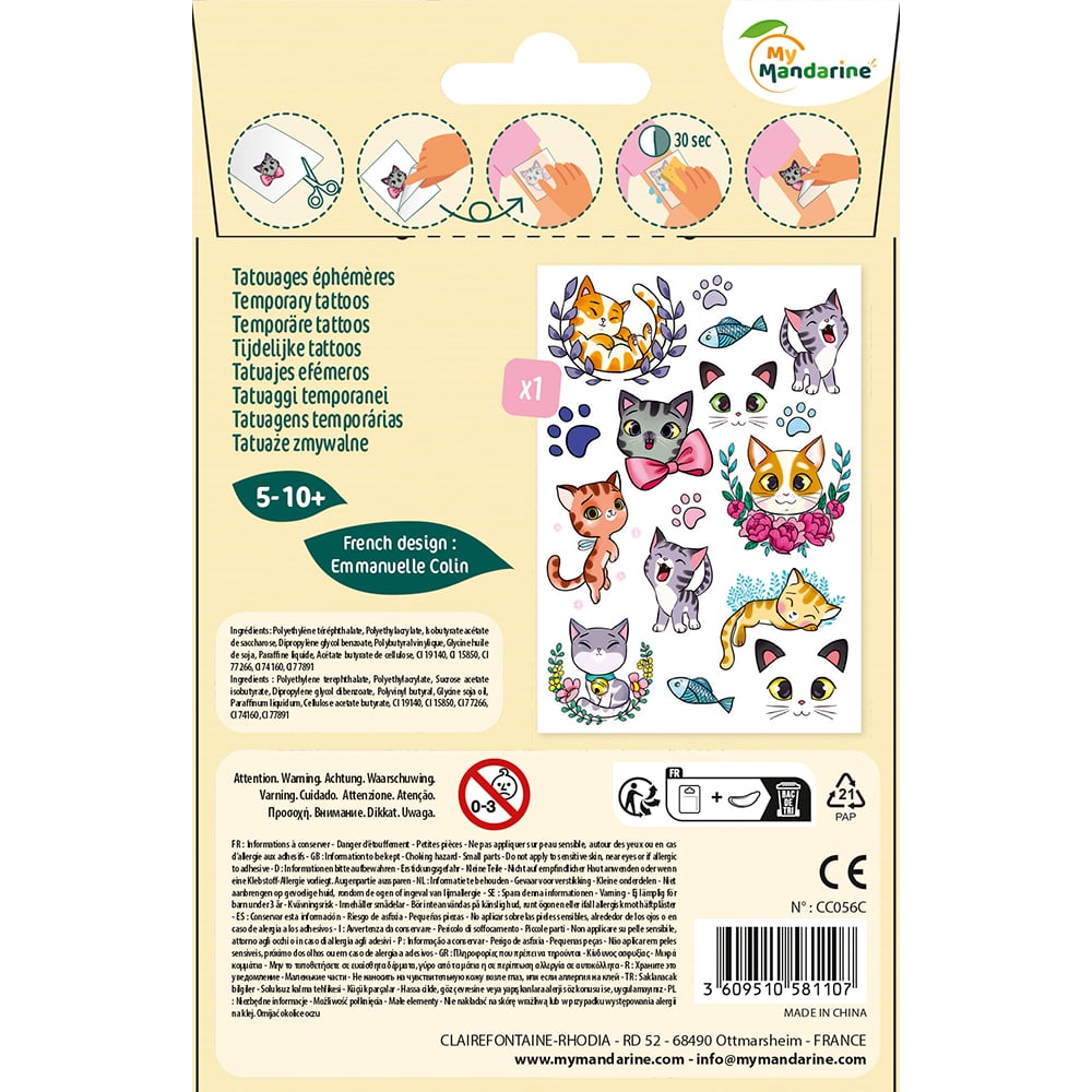 My Mandarine Tattoo Mania Tatovering - Cats - Bilde 3