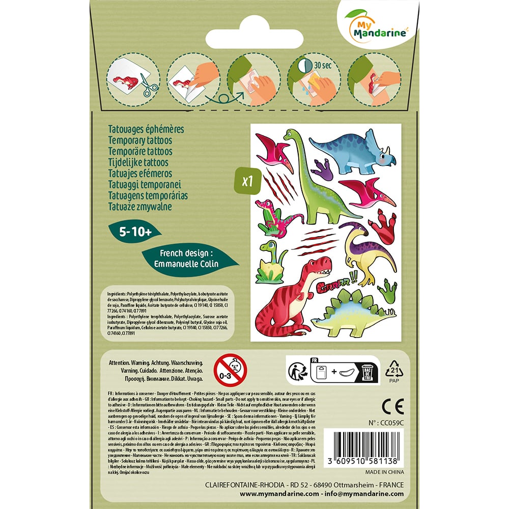 My Mandarine Tattoo Mania Tatovering - Dino - Bilde 3