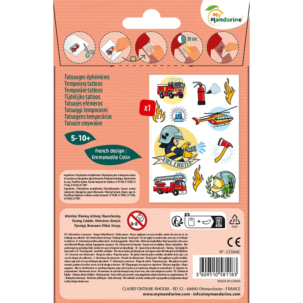 My Mandarine Tattoo Mania Tatovering - Firefighters - Bilde 3