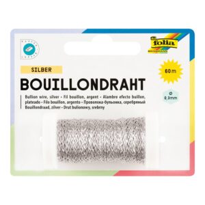 Folia Bouillontråd 0,3mmx60m - Sølv