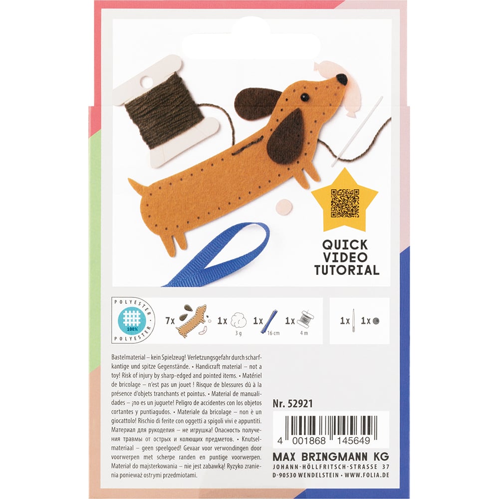 Folia Filtfigur Mini sysett - Dachshund - Bilde 4