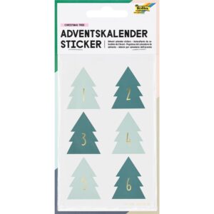 Folia Klistremerke Adventskalender tall 1-24 CHRISTMAS TREE