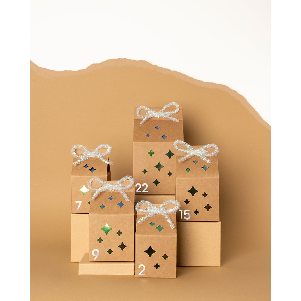 Folia Klistremerke Adventskalender tall 1-24 - IRIDESCENT - Bilde 3