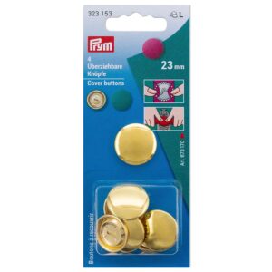 Prym Overtrekkbare knapper 23mm 4stk - Gull