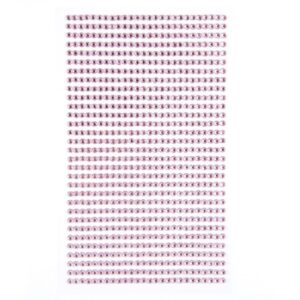 dpCraft Strass m/lim 806stk - 3mm - Lys rosa