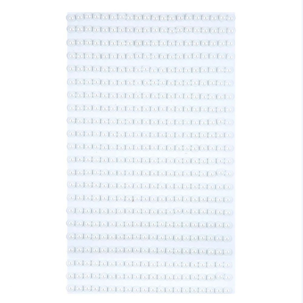 dpCraft Halvperler m/lim 440stk - 4mm - Hvit