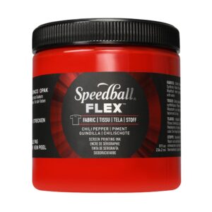 Speedball FLEX Fabric Screen ink 237ml - Chili Pepper (rød)