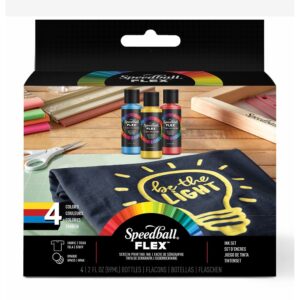 Speedball FLEX Fabric Screen ink - Sett 4stk 59ml