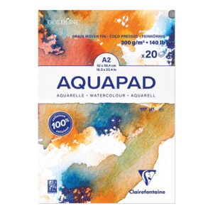 GOLDLINE AQUAPAD Akvarellblokk - CP 300g 50ark - A2