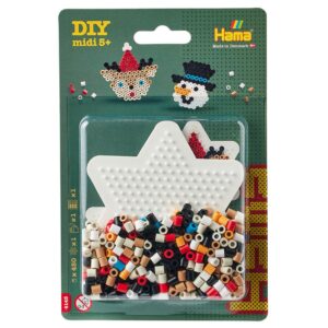 Hama Midi Sett - Liten blister - Snømann og reinsdyr