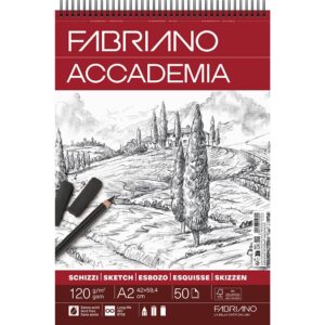 Fabriano Accademia Sketch Skisseblokk Spiral 120g A2 - 50ark