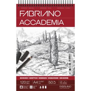 Fabriano Accademia Sketch Skisseblokk Spiral 120g A4 - 50ark