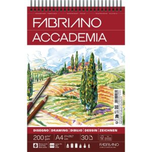 Fabriano Accademia Drawing Tegneblokk Spiral 200g A4 - 30ark