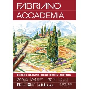 Fabriano Accademia Drawing Tegneblokk 200G A4 - 30 ark