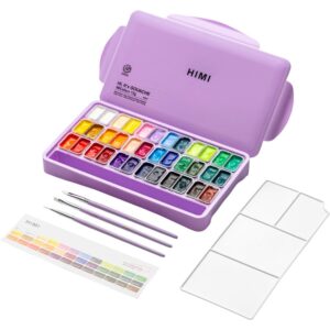 HIMI Twin Cup Gouache Sett Lilla - 36stk + 3 pensler