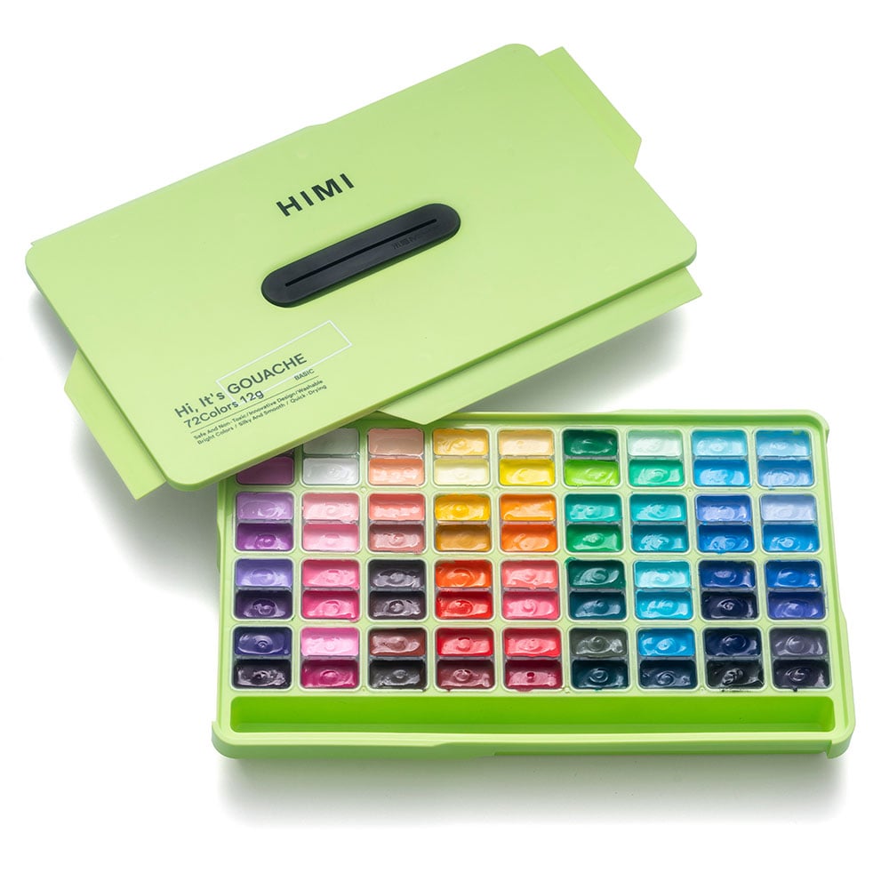 HIMI Twin Cup Gouache Sett Grønn - 72stk