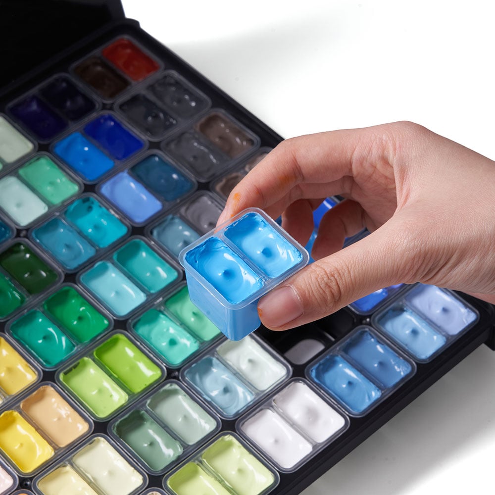 HIMI Twin Cup Gouache Sett Sort - 112stk - Bilde 2