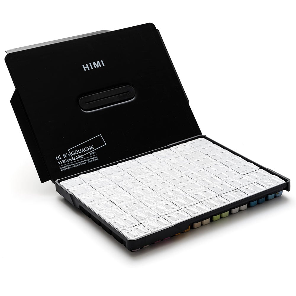 HIMI Twin Cup Gouache Sett Sort - 112stk - Bilde 6