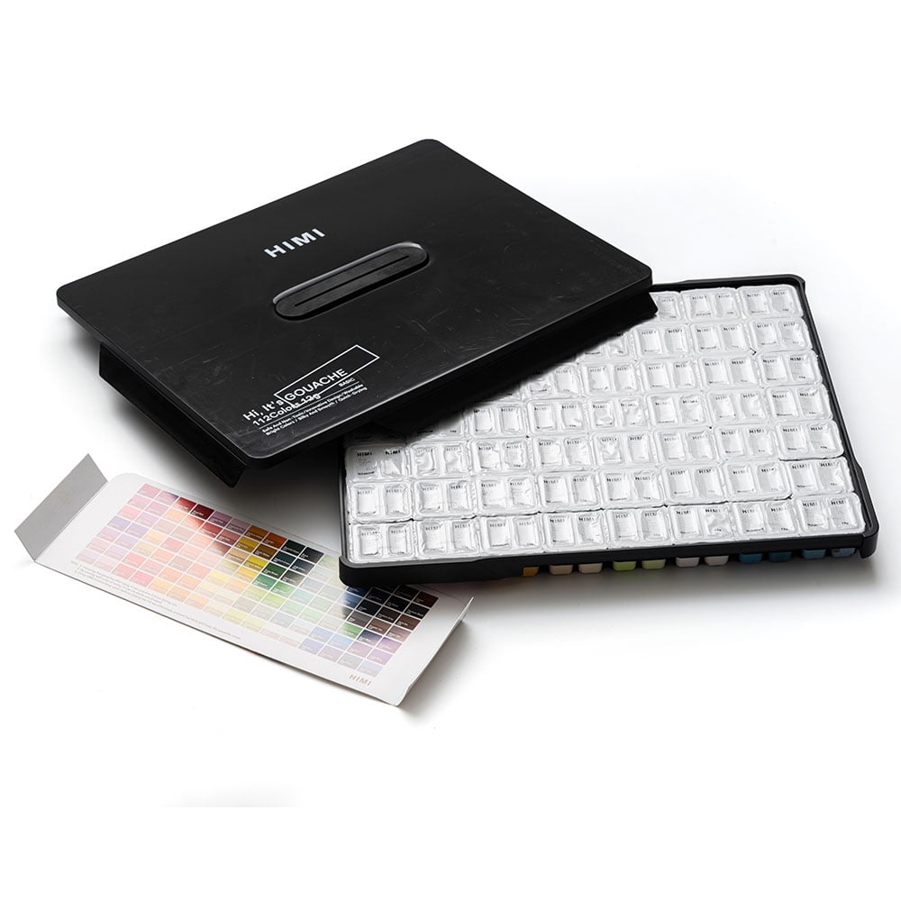 HIMI Twin Cup Gouache Sett Sort - 112stk - Bilde 9