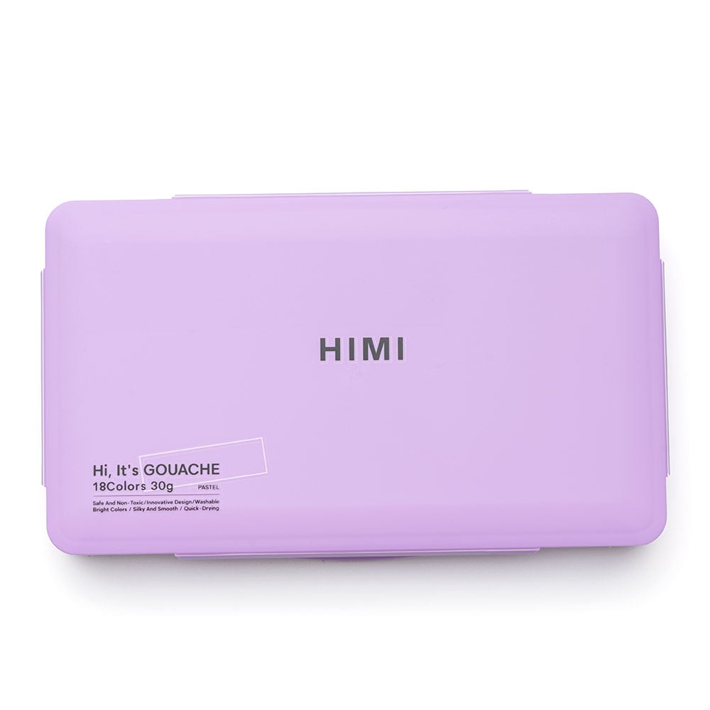 HIMI Jelly Cup Gouache Sett Lilla - 18stk pastell +3 pensler - Bilde 5