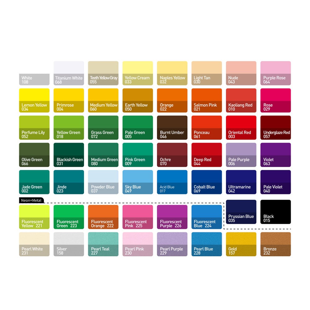 HIMI Jelly Cup Gouache Sett Hvit - 56stk - Bilde 10